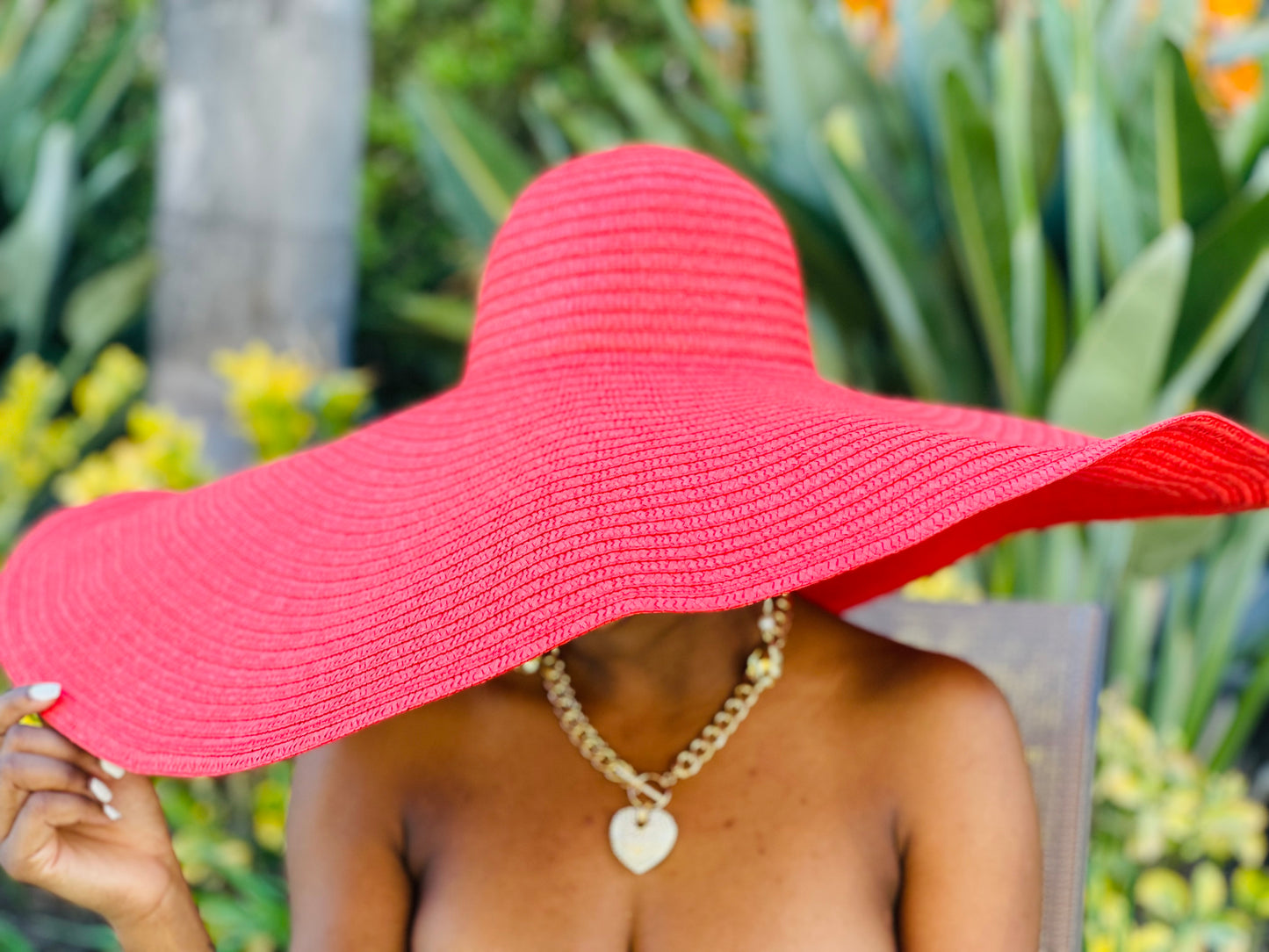Beach Babe Straw Hat - Red