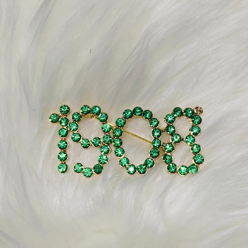 AKA 1908 Pin - Green - Lavish Accessories & Shoe House