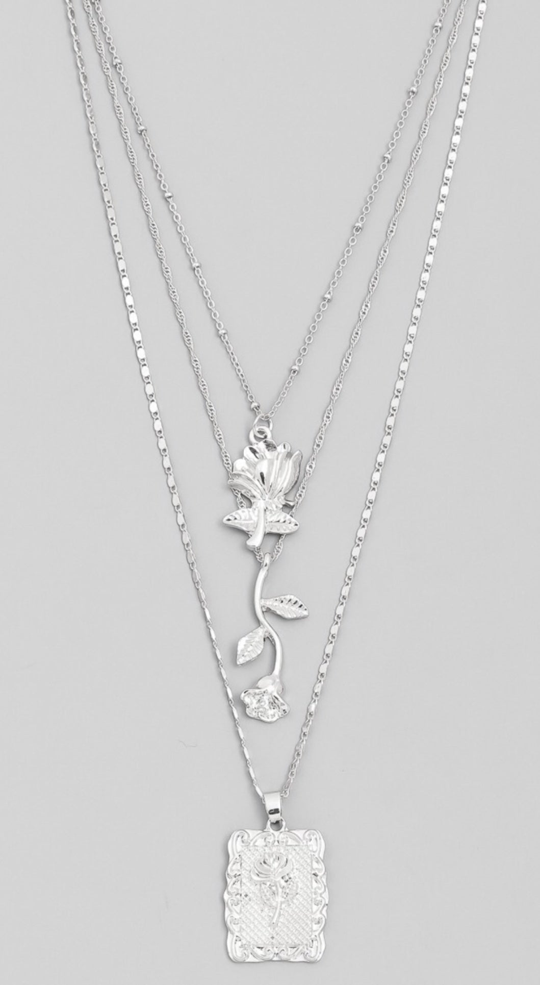 Rose In A Concrete World Necklace - Lavish Accessories & Shoe House