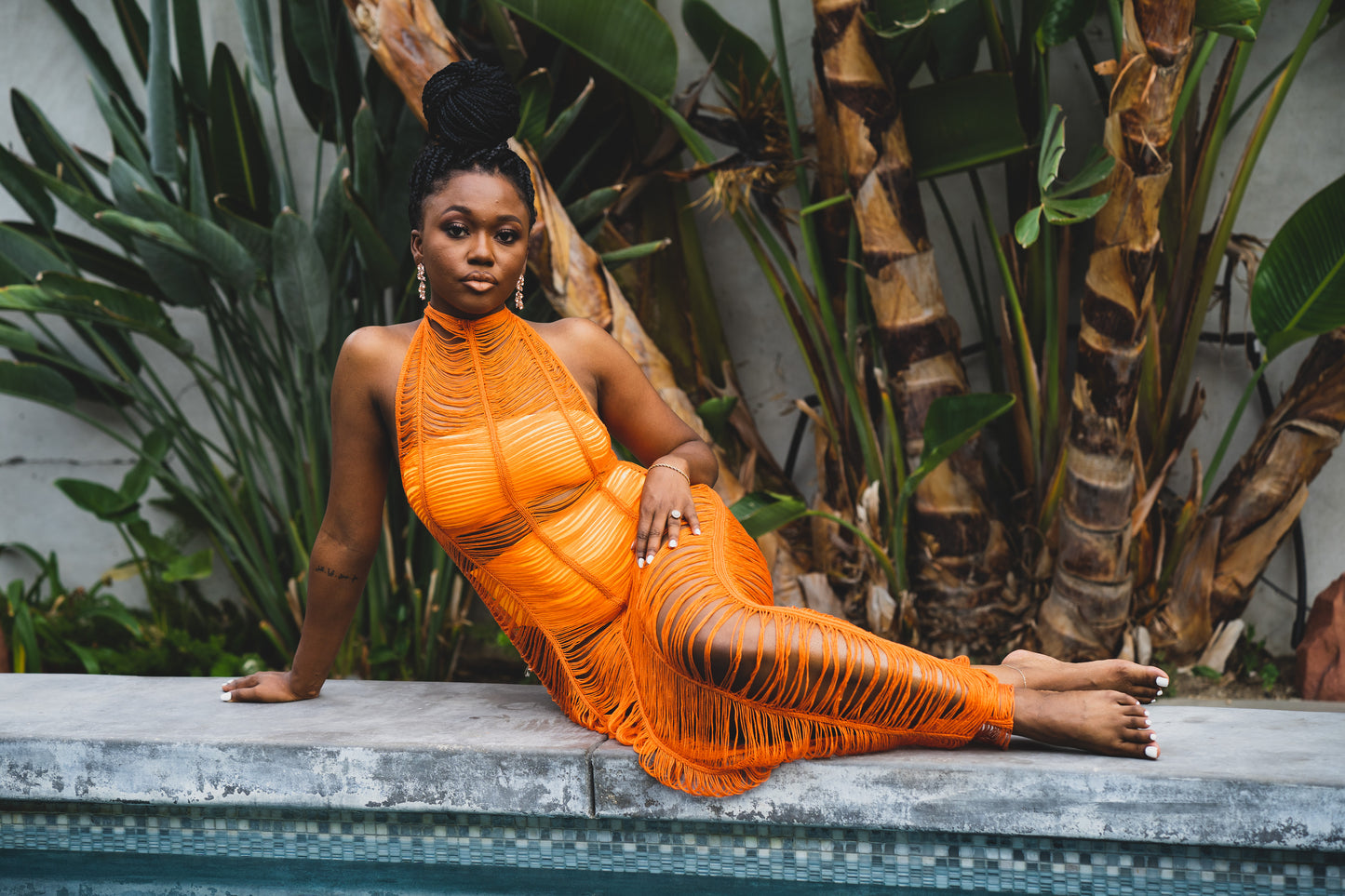 Fringe Me Crazy Dress - Orange