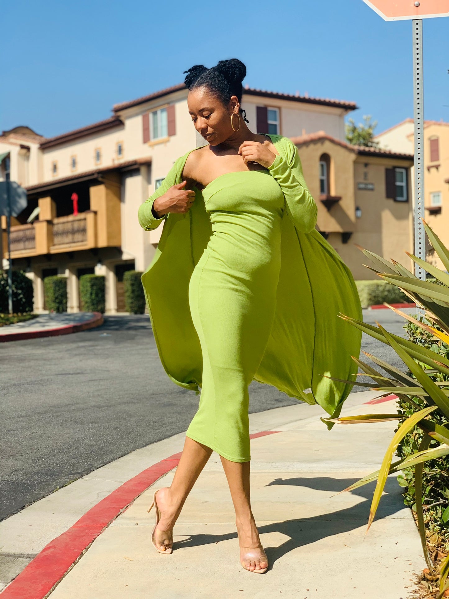 Nikki Set - Green - Lavish Accessories & Shoe House