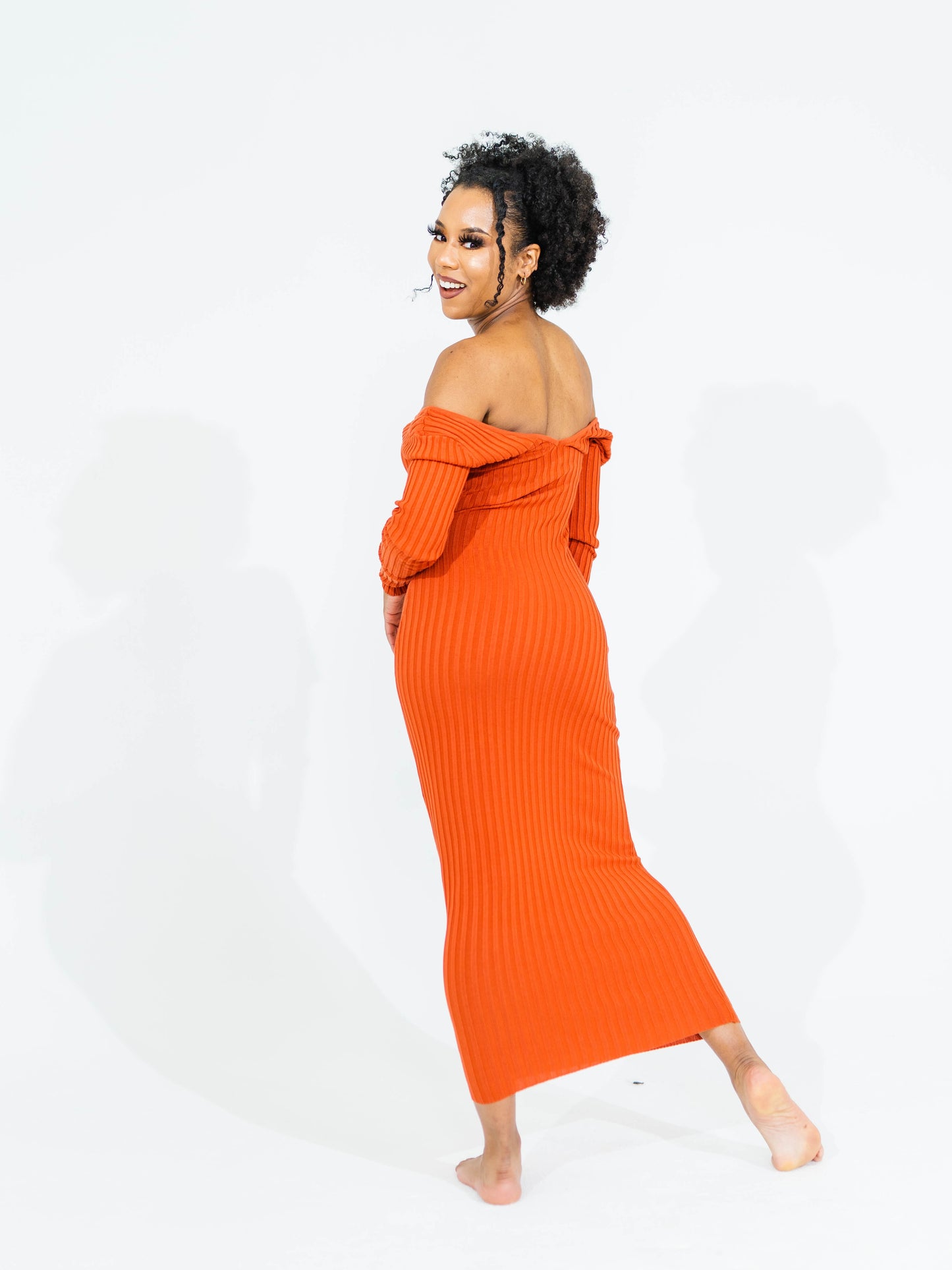 Get Me Bodied Dress - Rust/Orange