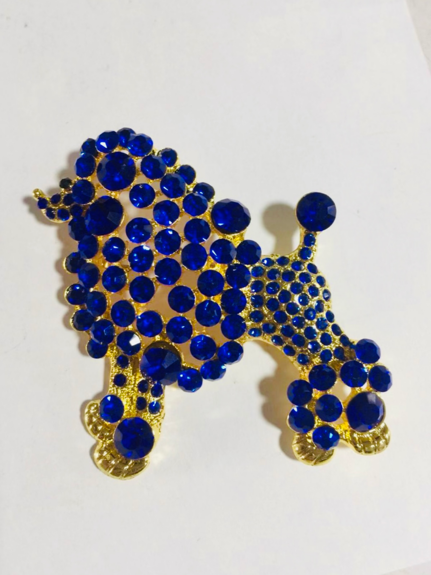 SGRho Blue Poodle Brooch