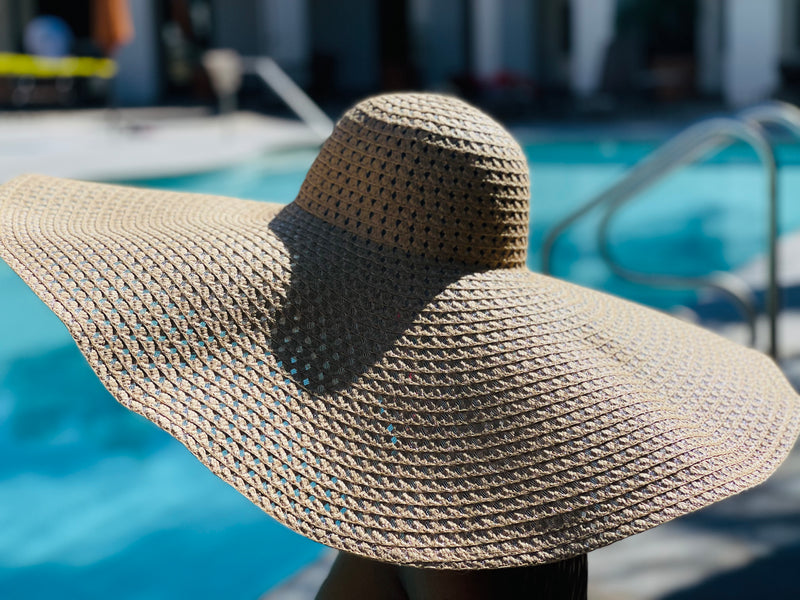 Beach Babe Straw Hat (Diamond Cut) - Sand