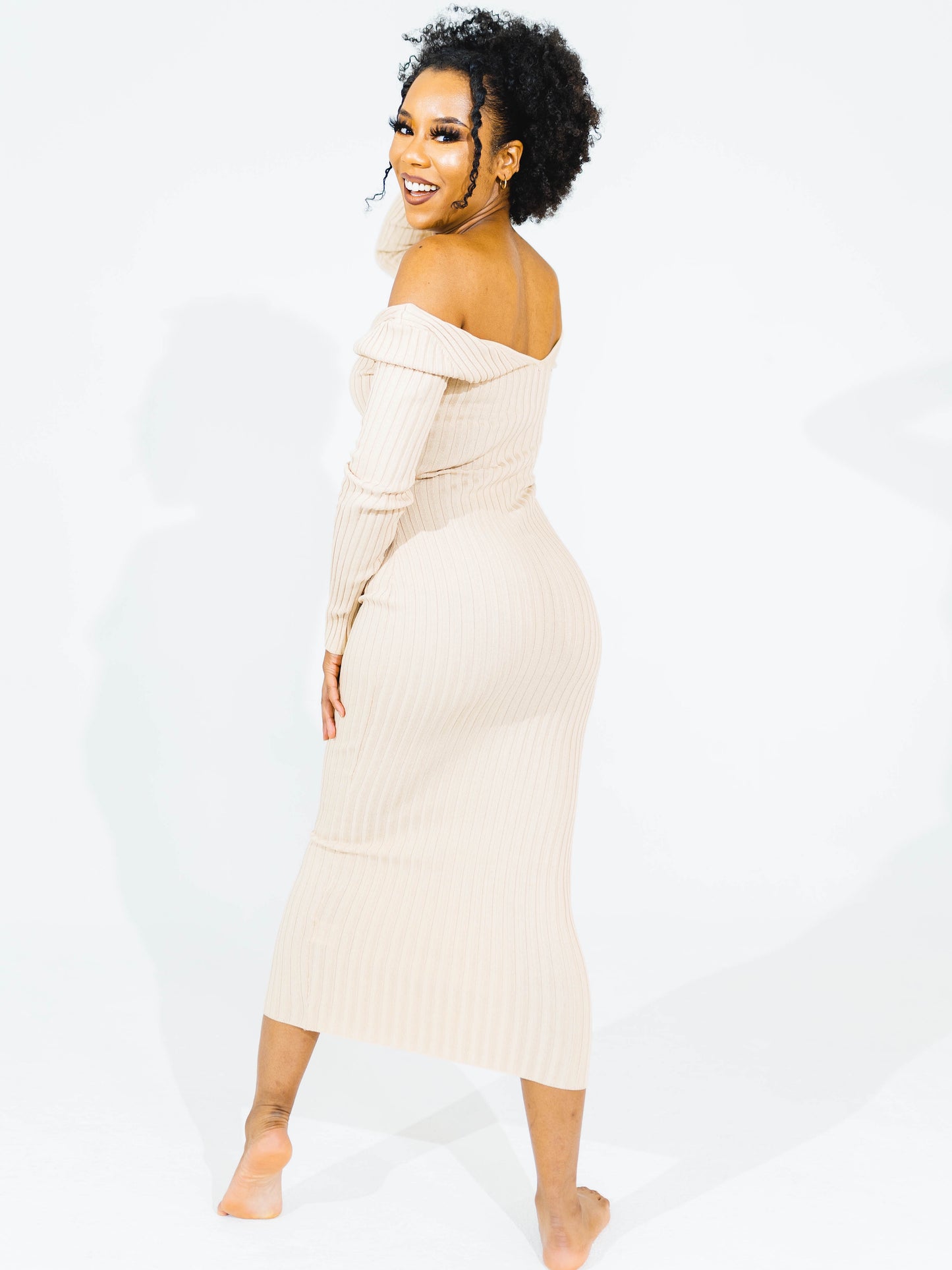 Get Me Bodied Dress - Sand
