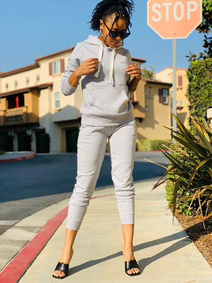 On Chill Set - Heather Grey - Lavish Accessories & Shoe House