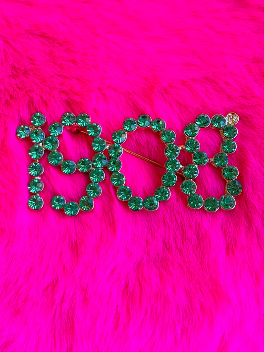 AKA 1908 Pin - Green - Lavish Accessories & Shoe House