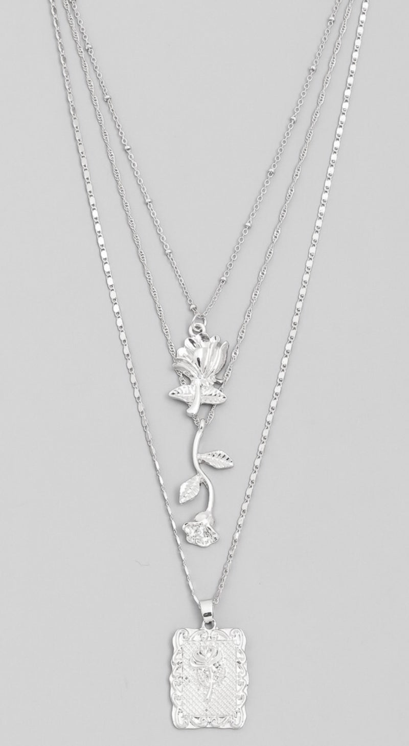 Rose In A Concrete World Necklace - Lavish Accessories & Shoe House
