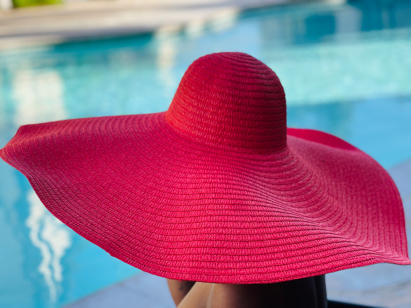 Beach Babe Straw Hat - Red