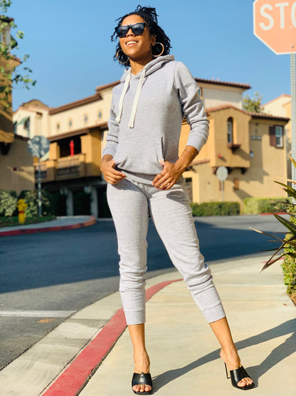 On Chill Set - Heather Grey - Lavish Accessories & Shoe House