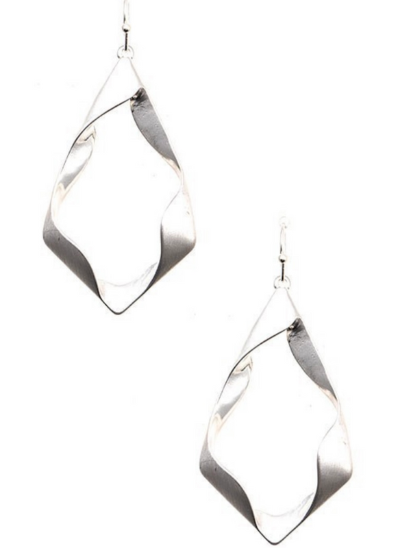 Twist & Dangle Earrings - Silver
