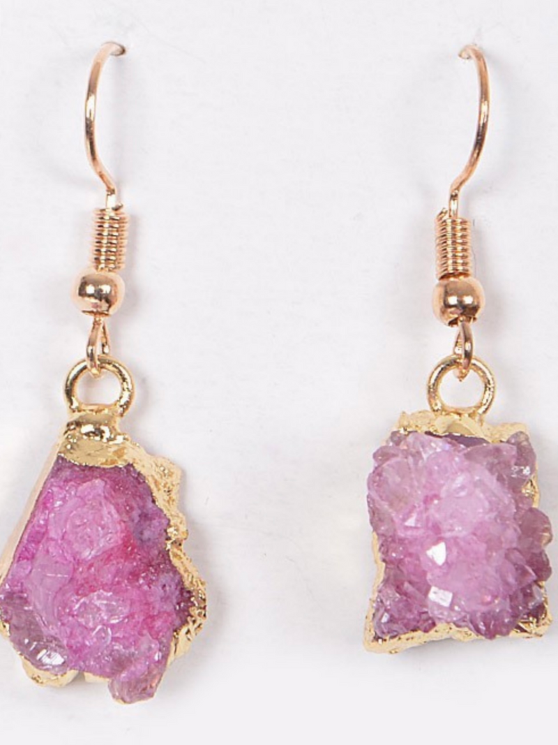 Krystal Earrings - Pink