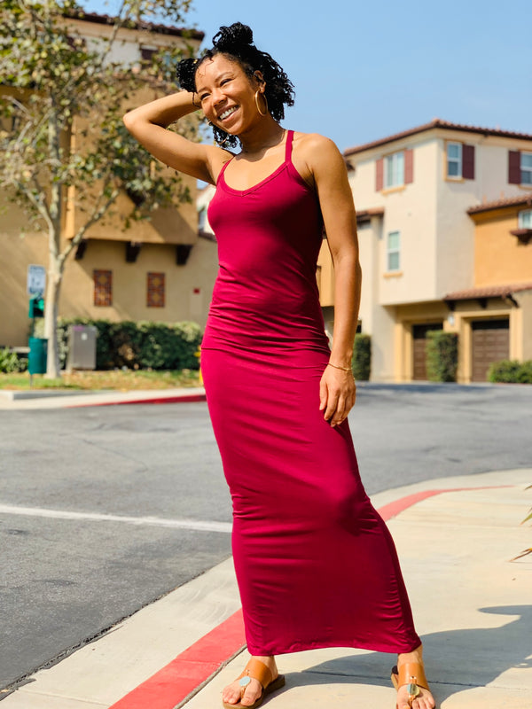 Come With Me Maxi Dress - Burgundy - Lavish Accessories & Shoe House