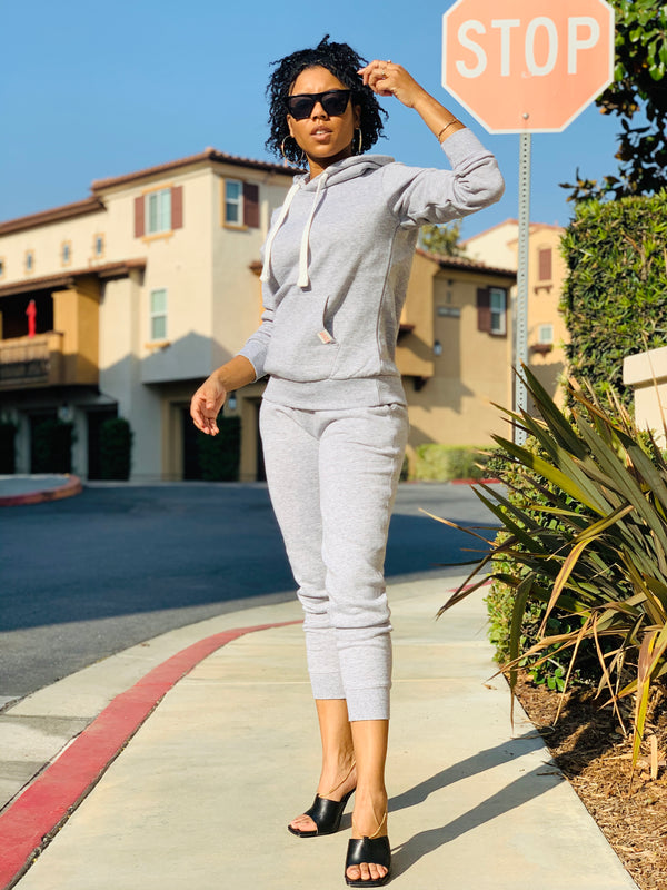 On Chill Set - Heather Grey - Lavish Accessories & Shoe House