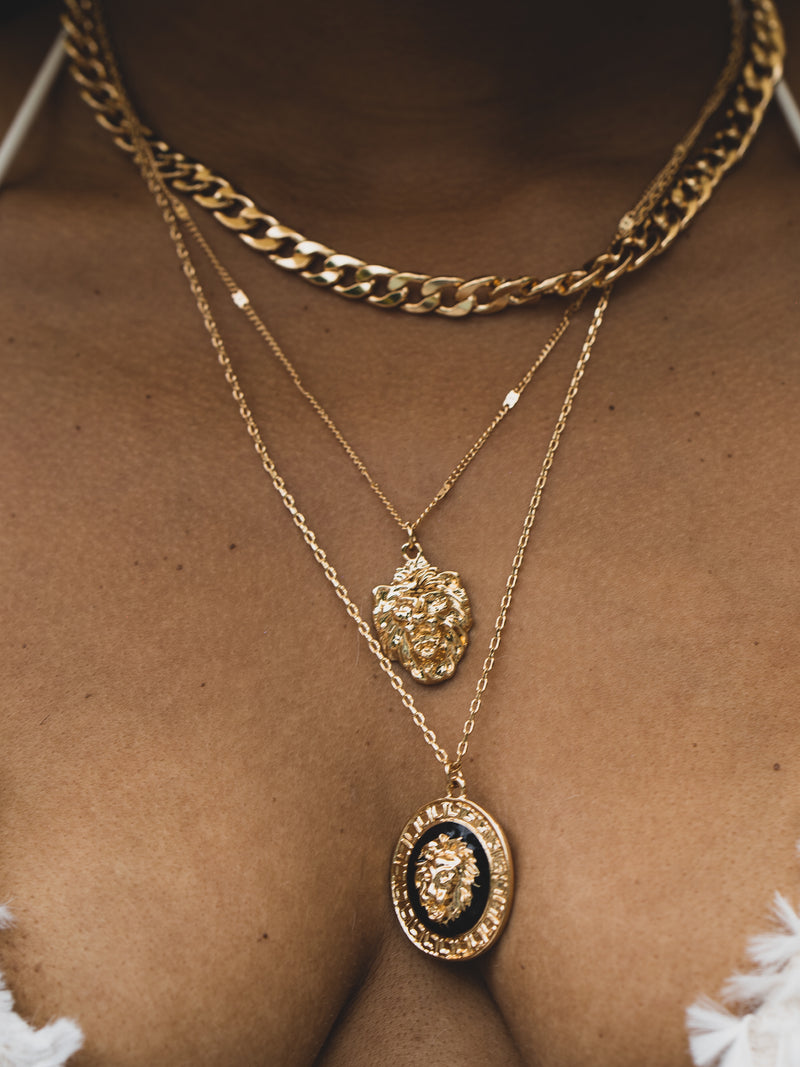 Lion Heart Necklace - Gold