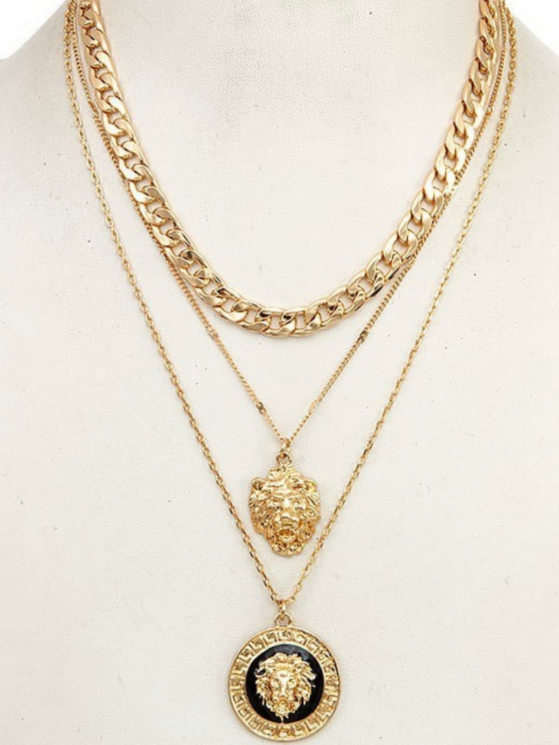 Lion Heart Necklace - Gold