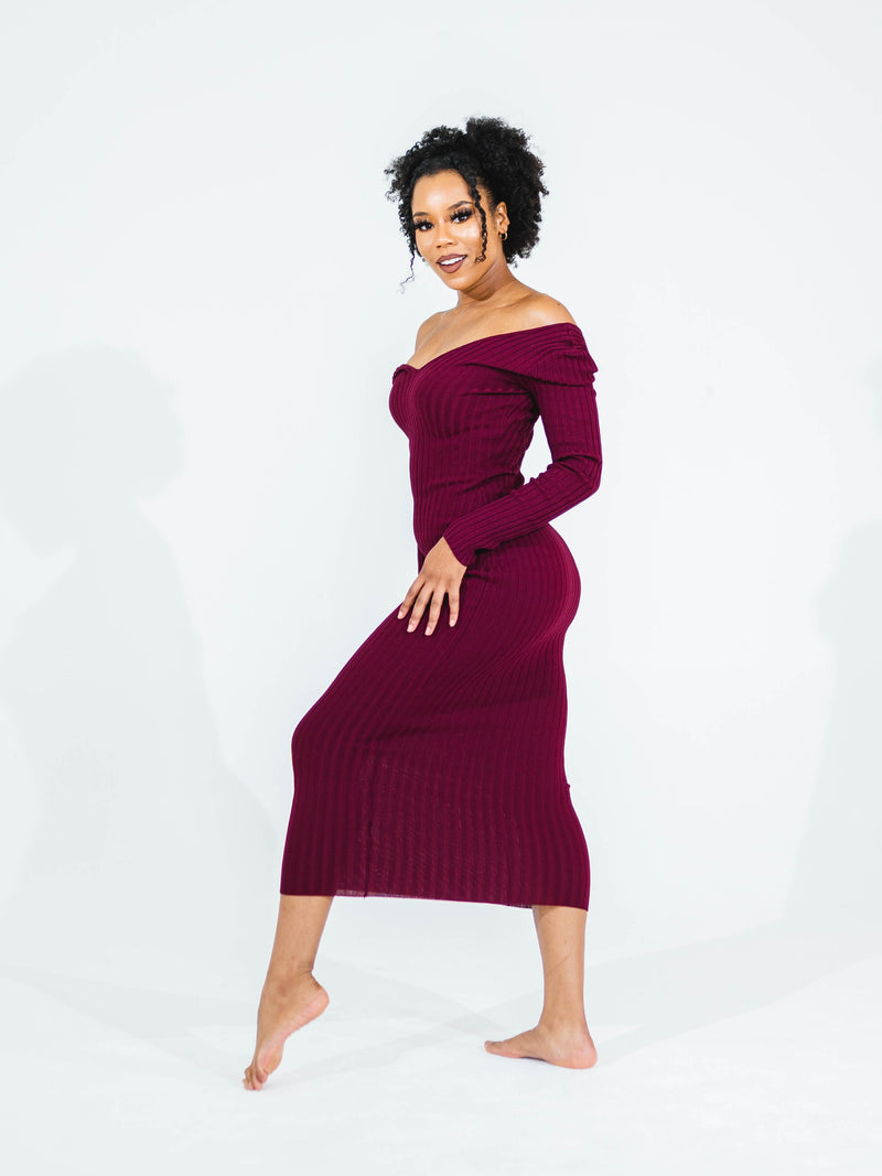Get Me Bodied Dress - Wine