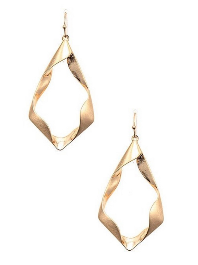 Twist & Dangle Earrings - Gold
