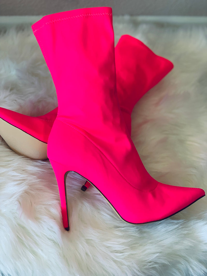 Lively Lola Boots - Pink - Lavish Accessories & Shoe House
