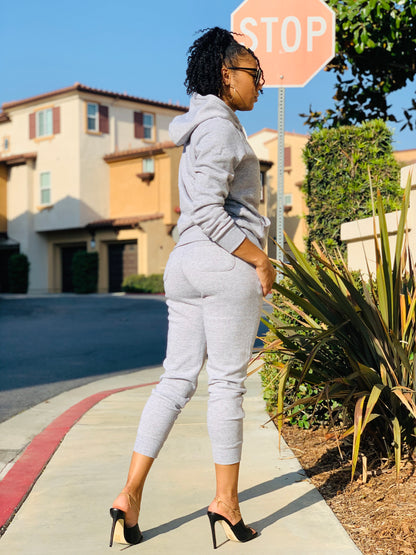 On Chill Set - Heather Grey - Lavish Accessories & Shoe House