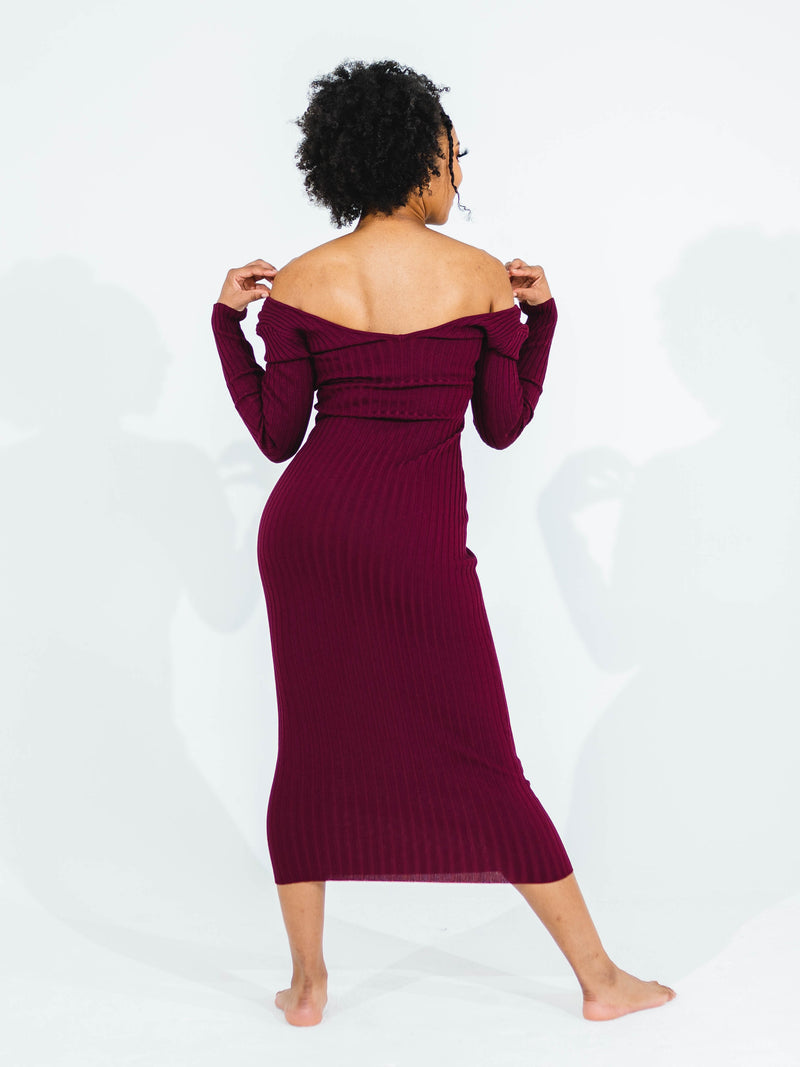 Get Me Bodied Dress - Wine