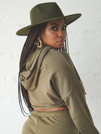 Nicole Fedora - Army Green