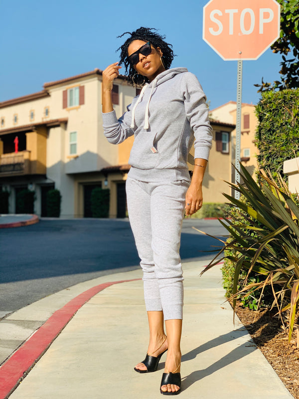 On Chill Set - Heather Grey - Lavish Accessories & Shoe House