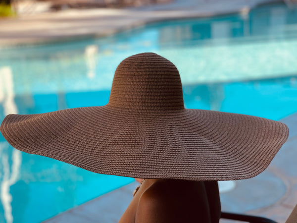 Beach Babe Straw Hat - Coffee