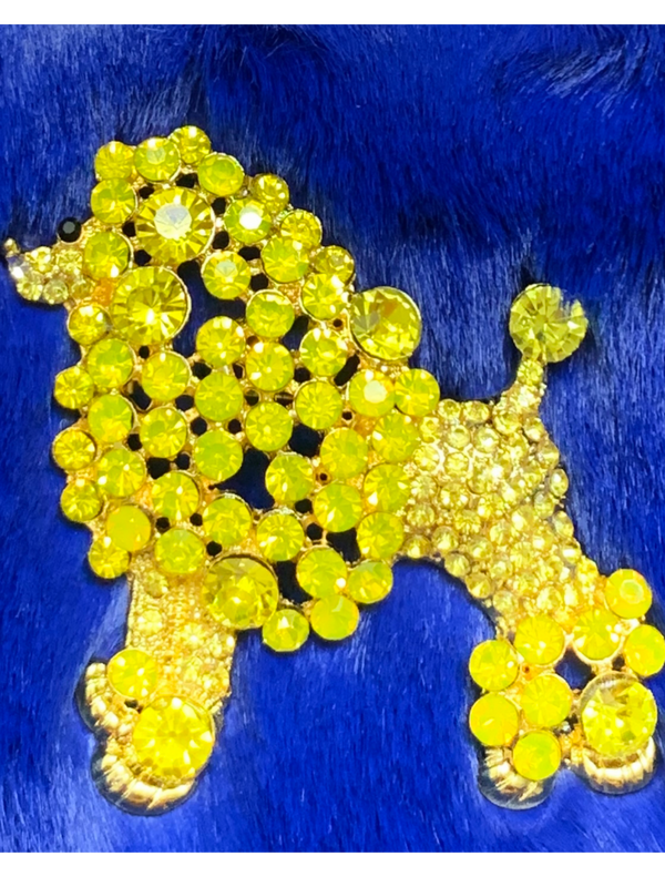 SGRho Yellow Poodle Brooch