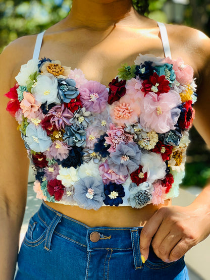Fancy in Floral Bustier - Lavish Accessories & Shoe House