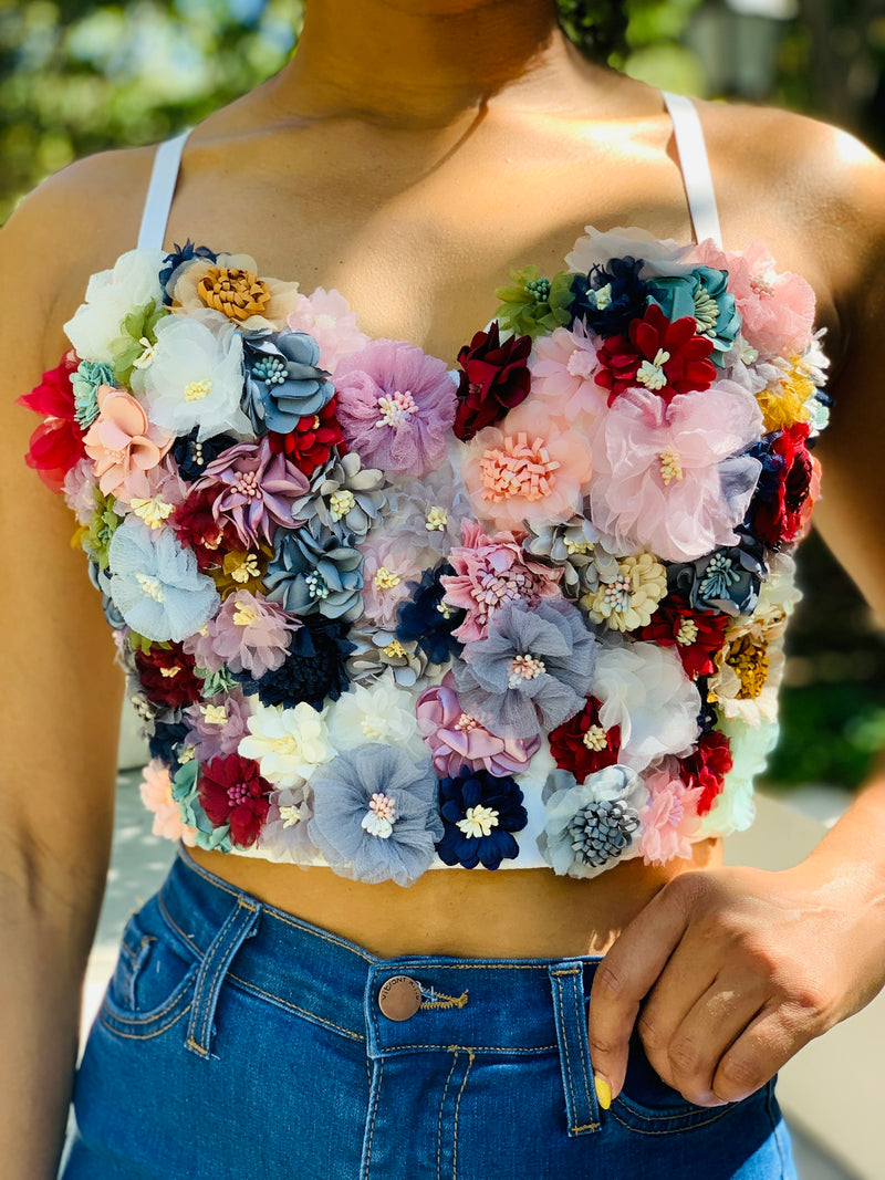 Fancy in Floral Bustier - Lavish Accessories & Shoe House