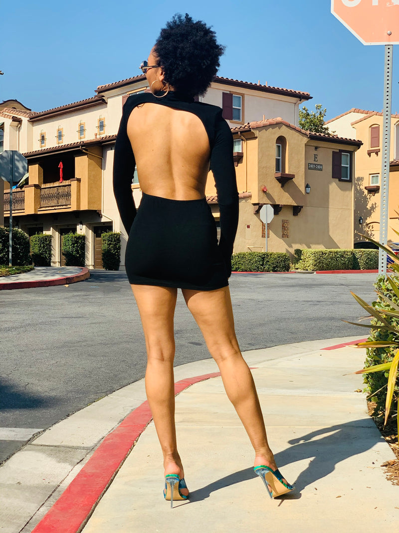 Look Back At It Dress - Black - Lavish Accessories & Shoe House