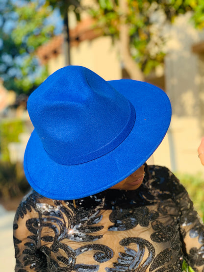 Kelly Fedora - Royal Blue - Lavish Accessories & Shoe House